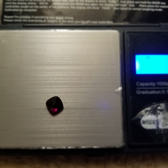 3 carat natural Rhodolite garnet checkered loose gemstone - Picture 12 of 16